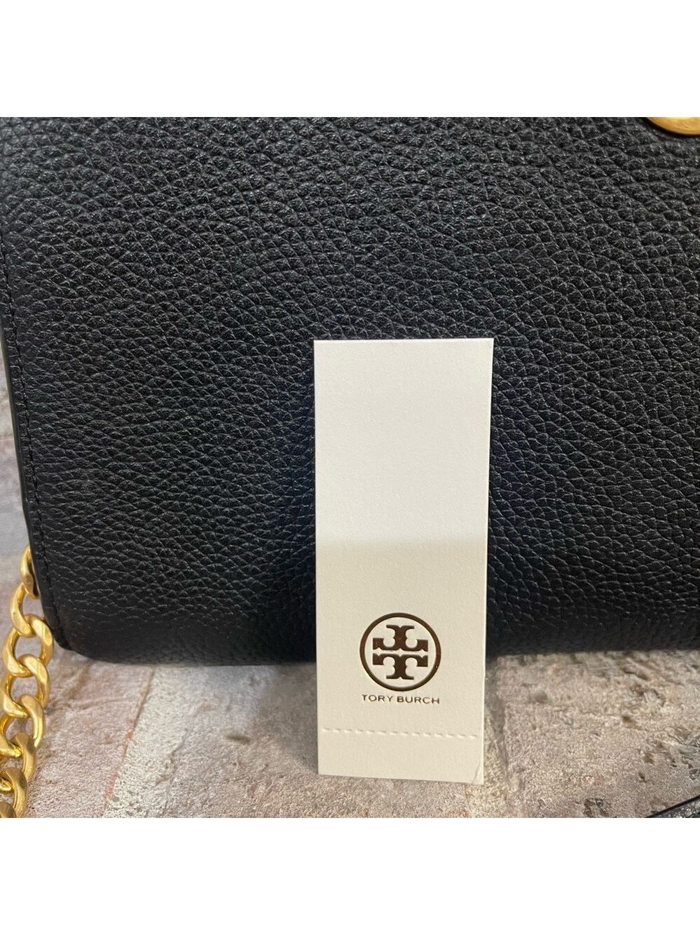 Tory Burch Black Crossbody Bag with Gold Logo - Picture 12 of 14